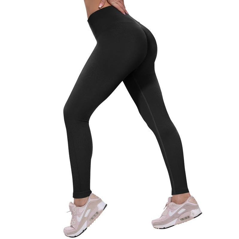 Leggings - Cropped High-waisted Seamless Solid Black